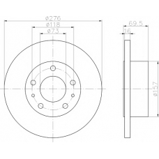 8DD 355 107-421 HELLA PAGID Тормозной диск