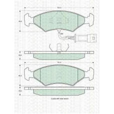 8110 16817 TRIDON Brake pads - front