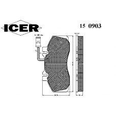 150903 ICER Комплект тормозных колодок, дисковый тормоз