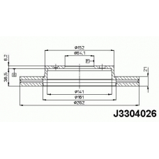 J3304026 NIPPARTS Тормозной диск