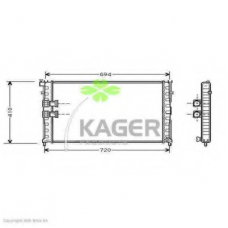 31-1449 KAGER Радиатор, охлаждение двигателя