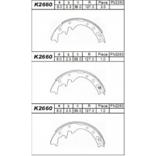 K2660 ASIMCO Комплект тормозных колодок