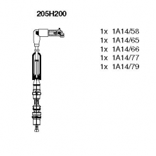 205H200 BREMI Комплект проводов зажигания