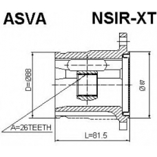 NSIR-XT ASVA Шарнирный комплект, приводной вал