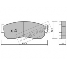211.1 TRUSTING Комплект тормозных колодок, дисковый тормоз