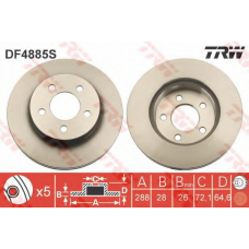 DF4885S TRW Тормозной диск