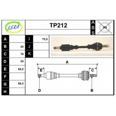 TP212 SERA Приводной вал