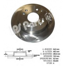 IBP-1407 IPS Parts Тормозной диск