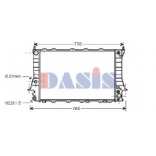 481150N AKS DASIS Радиатор, охлаждение двигателя