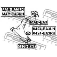 MAB-EA3RH FEBEST Подвеска, рычаг независимой подвески колеса