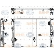 8MK 376 782-071 HELLA Радиатор, охлаждение двигателя