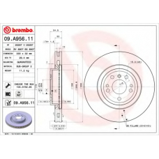 09.A956.11 BREMBO Тормозной диск