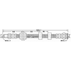 FBH6778 FIRST LINE Тормозной шланг