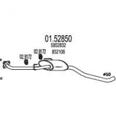 01.52850 MTS Средний глушитель выхлопных газов