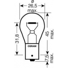 7506-02B OSRAM Лампа накаливания, фонарь указателя поворота; ламп
