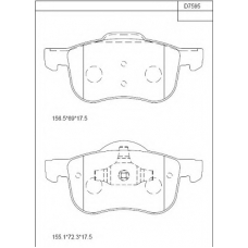 KD7595 ASIMCO Комплект тормозных колодок, дисковый тормоз