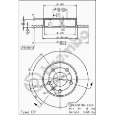 08.7627.75 BREMBO Тормозной диск