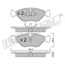 218.0 fri.tech. Комплект тормозных колодок, дисковый тормоз