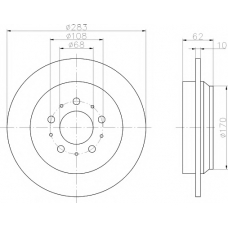 8DD 355 105-691 HELLA PAGID Тормозной диск