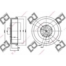 BR1069 DJ PARTS Тормозной барабан