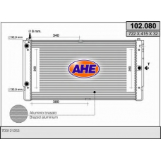 102.080 AHE Радиатор, охлаждение двигателя