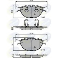 CBP01609 COMLINE Комплект тормозных колодок, дисковый тормоз