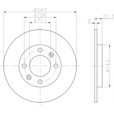 8DD 355 102-501 HELLA PAGID Тормозной диск