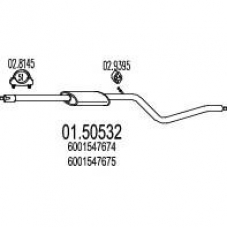 01.50532 MTS Средний глушитель выхлопных газов