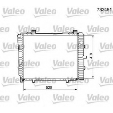 732451 VALEO Радиатор, охлаждение двигателя