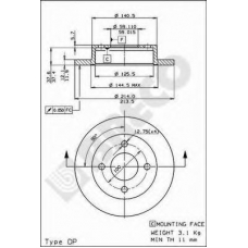 BS 7380 BRECO Тормозной диск