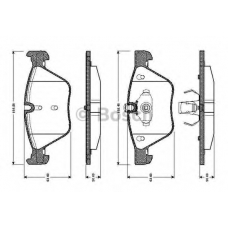 0 986 TB2 466 BOSCH Комплект тормозных колодок, дисковый тормоз