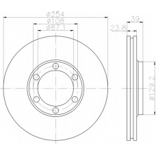 8DD 355 114-551 HELLA Тормозной диск