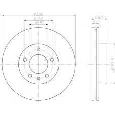 MDC1610R MINTEX Тормозной диск