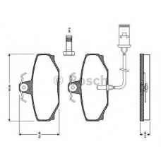 0 986 TB2 624 BOSCH Комплект тормозных колодок, дисковый тормоз