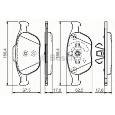 0 986 495 066 BOSCH Комплект тормозных колодок, дисковый тормоз