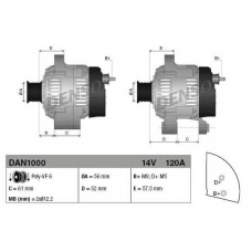 DAN1000 DENSO Генератор