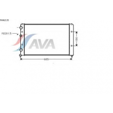 VWA2115 AVA Радиатор, охлаждение двигателя