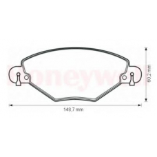 573027B BENDIX Комплект тормозных колодок, дисковый тормоз