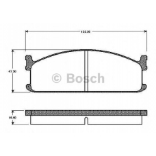 0 986 TB2 555 BOSCH Комплект тормозных колодок, дисковый тормоз