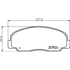 8DB 355 009-781 HELLA Комплект тормозных колодок, дисковый тормоз