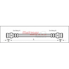 4113331 METZGER Тормозной шланг