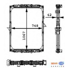 8MK 376 721-541 HELLA Радиатор, охлаждение двигателя