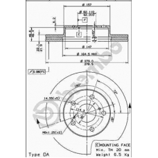 09.6706.10 BREMBO Тормозной диск