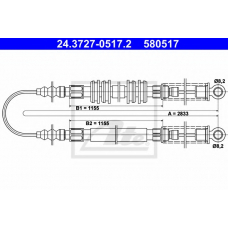 24.3727-0517.2 ATE Трос, стояночная тормозная система