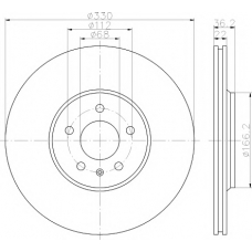 8DD 355 113-972 HELLA PAGID Тормозной диск