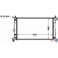 8MK 376 771-181 HELLA Радиатор, охлаждение двигателя