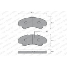 151-1916 WEEN Комплект тормозных колодок, дисковый тормоз