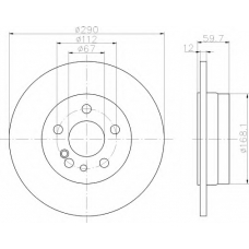 8DD 355 102-721 HELLA Тормозной диск