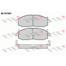 BL1670A1 FTE Комплект тормозных колодок, дисковый тормоз