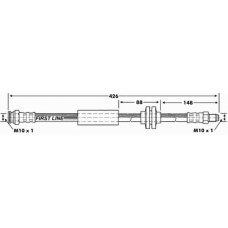 FBH6014 FIRST LINE Тормозной шланг